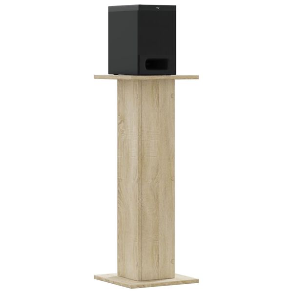 vidaXL Speakerstandaards 2 st 30x30x80 cm bewerkt hout sonoma eiken