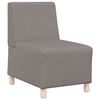 vidaXL Modulaire Bankeenheid Armlos Taupe Stof