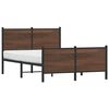 vidaXL Bedframe zonder matras metaal bruin eikenkleurig 137x190 cm