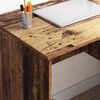 vidaXL Bureau met lade met plank Oud Hout 90 x 49 x 75 cm Bewerkt hout