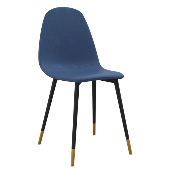 vidaXL Eetkamerstoelen 2 st stof blauw