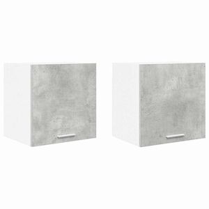 vidaXL Hangkast 2 pcs Beton Grijs en Wit 40 x 31 x 40 cm Bewerkt hout