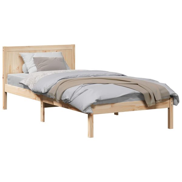 vidaXL Bedframe Bruin 100 x 200 cm Massief grenenhout