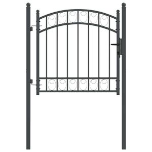 vidaXL Hekpoort EMMEN 100 x 100 cm Poedergecoat staal Grijs