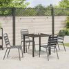 vidaXL Tuin eettafelset 5 pcs Antraciet Gepoedercoat staal
