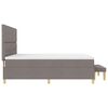 vidaXL Boxspring bed met matras met hoofdeinde Taupe 200 x 200 cm Stof