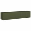 vidaXL Plantenbak 200x40x40 cm koudgewalst staal olijfgroen