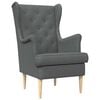 vidaXL Fauteuil Donkergrijs Stof