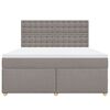 vidaXL Boxspring met matras stof taupe 180x200 cm