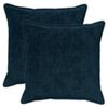 vidaXL Kussensloop 2 st HOUTEN Marineblauw 80 x 80 cm Nep Konijnenbont