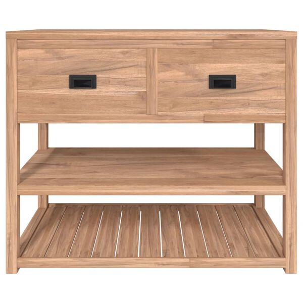 vidaXL Badkamerkast 90x45x75 cm massief teakhout