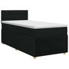 vidaXL Boxspringbed met matras met hoofdeinde Zwart 90 x 190 cm Stof