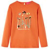 Kindershirt met lange mouwen 92 oranjebruin