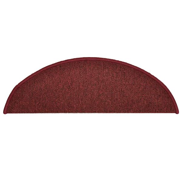 vidaXL Trapmatten 30 st 56x17x3 cm Bordeaux Halfrond