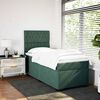 vidaXL Boxspring met matras fluweel donkergroen 90x190 cm