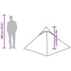 vidaXL Tent 2-persoons waterdicht grijs