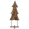vidaXL Kerstboom met standaard Bruin 90 cm Massief teakhout