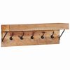 vidaXL Kapstok Wandgemonteerd Bruin 73 x 19 x 23 cm Massief acaciahout