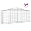 vidaXL Schanskorven 7 st gewelfd 200x50x80/100 cm gegalvaniseerd ijzer