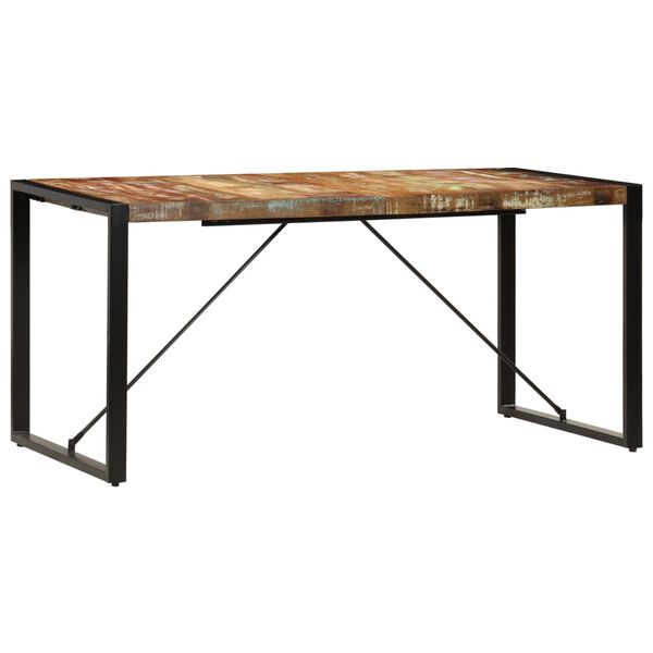 vidaXL Eettafel 160x80x75 cm massief gerecycled hout