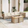 vidaXL 8-delige Loungeset met kussens poly rattan beige