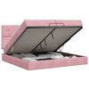 vidaXL Ottoman bed met matras met hoofdeinde Roze 200 x 200 cm Fluweel