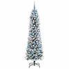 vidaXL Kunstkerstboom met 300 LED Wit 210 cm PVC en Metaal en Plastic