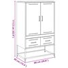 vidaXL Hoge kast 68x39x111,5 cm staal antracietkleurig