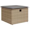 vidaXL 5-delige Loungeset met kussens poly rattan gemengd beige