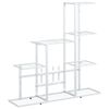 vidaXL Bloemenstandaard 94,5x25x88 cm metaal wit
