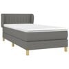 vidaXL Boxspring met matras stof donkergrijs 100x200 cm