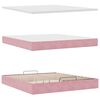 vidaXL Ottoman bed met matras 160x200cm fluweel roze