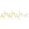 vidaXL LED Rendieren 7 st 40 LED's Goud 44 x 18 x 65,5 cm PET