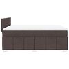 vidaXL Boxspring met matras stof donkerbruin 140x190 cm