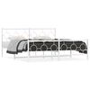 vidaXL Bedframe met hoofd- en voeteneinde metaal wit 180x200 cm