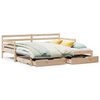 vidaXL Slaapbank met onderschuifbed en lades zonder matras 90x200 cm
