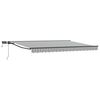 vidaXL Handmatige Luifelhouder met LED's Antraciet en Wit 4,5 &times; 3 m