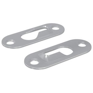 vidaXL Sleufhanger 2 pcs Zilver 45 x 16 x 3.5 mm IJzer