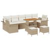 vidaXL Tuin Sofa Set 10 pcs Beige poly rattan