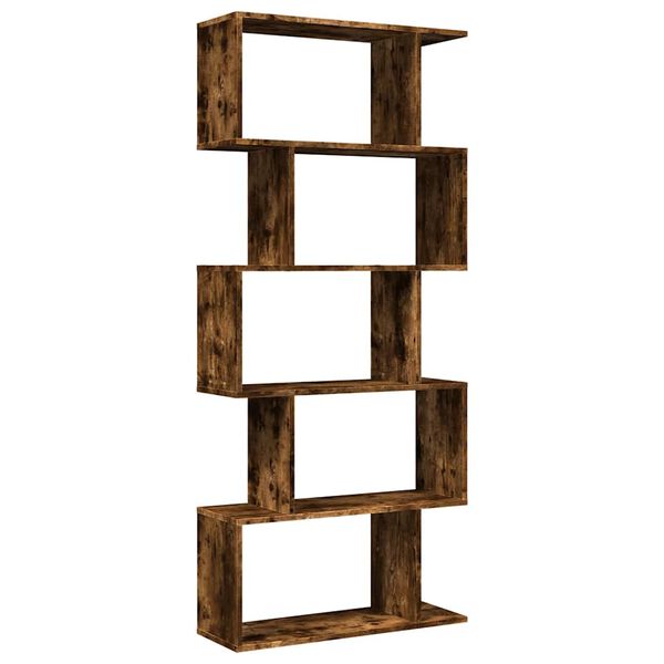 vidaXL Kamerscherm / boekenkast 5-laags 70x24x161 cm hout gerookt eik