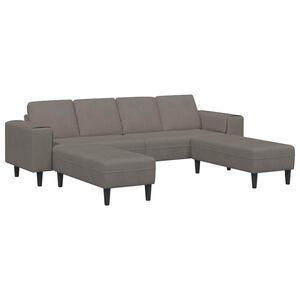 vidaXL Bank Lichtgrijs 250 x 188 x 76 cm Katoen Stof