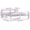 vidaXL Bedframe zonder matras massief grenenhout wasbruin 180x200 cm
