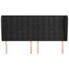 vidaXL Hoofdbord met randen 163x23x118/128 cm fluweel zwart