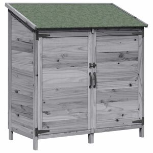 vidaXL Tuinschuur Grijs 106,5 x 56 x 113,5 cm Bewerkt hout