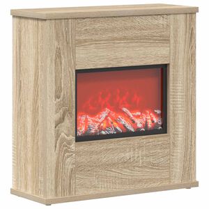 vidaXL Elektrische haard Sonoma 47 x 18 x 48 cm Bewerkt hout