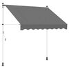 vidaXL Handmatig uitschuifbare luifel Lichtgrijs 400 cm