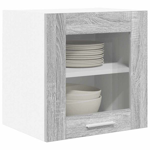 vidaXL Hangkast met opslag Grijs Sonoma 40 x 31 x 40 cm Bewerkt hout