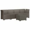 vidaXL 4-Persoons Tuin Sofa Rieten Look PP Lichtgrijs
