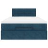 vidaXL Ottoman bed met matras 120x200cm fluweel donkerblauw