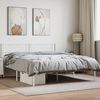 vidaXL Bedframe met hoofdbord metaal wit 160x200 cm